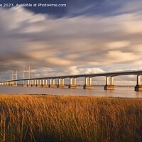 Buy canvas prints of The Severn bridge at sunset by Jamie Constable