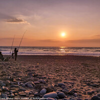 Buy canvas prints of Fishing For Gold Cornwall by Richard Brookes