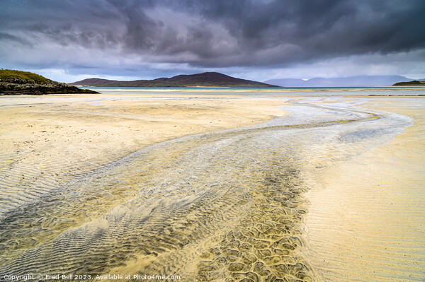 Looking Towards Taransay Isle of Harris Picture Board by Fred Bell