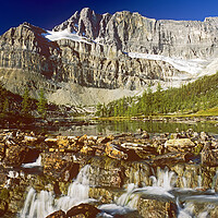 Buy canvas prints of Skoki Mountain by Dave Reede