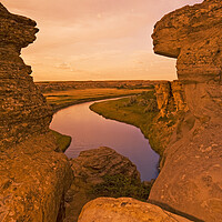 Buy canvas prints of Writing On Stone Provincial Park by Dave Reede