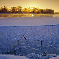 Buy canvas prints of winter along the Red River by Dave Reede