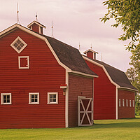 Buy canvas prints of red barns by Dave Reede
