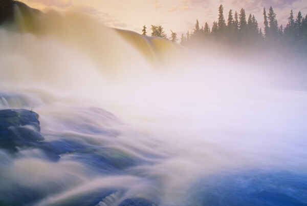 sunrise at Pisew Falls Picture Board by Dave Reede