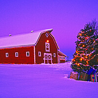 Buy canvas prints of Christmas on the Farm by Dave Reede