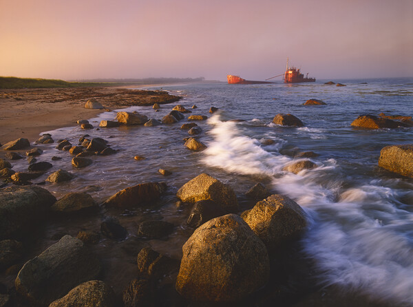 Ship Wreck Along the Atlantic Coast Picture Board by Dave Reede