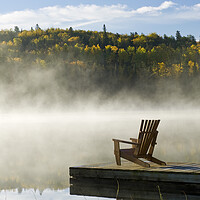 Buy canvas prints of Autumn View From the Dock by Dave Reede