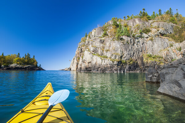 kayaking, Pukaskwa National Park Picture Board by Dave Reede