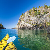 Buy canvas prints of kayaking, Pukaskwa National Park by Dave Reede
