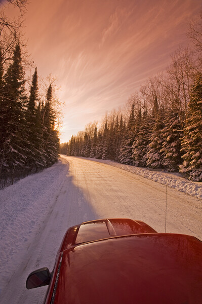 Winter Road Picture Board by Dave Reede