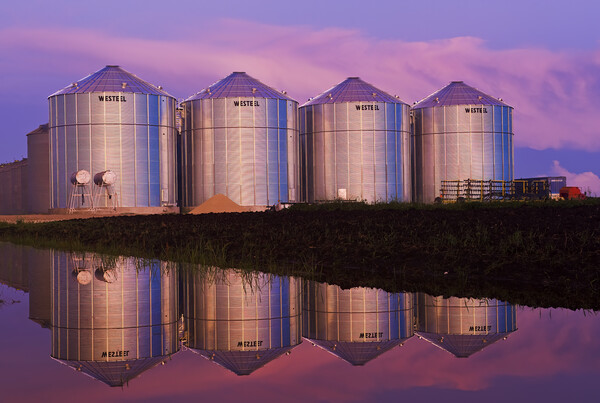 grain storage bins Picture Board by Dave Reede