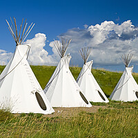 Buy canvas prints of Tipis by Dave Reede