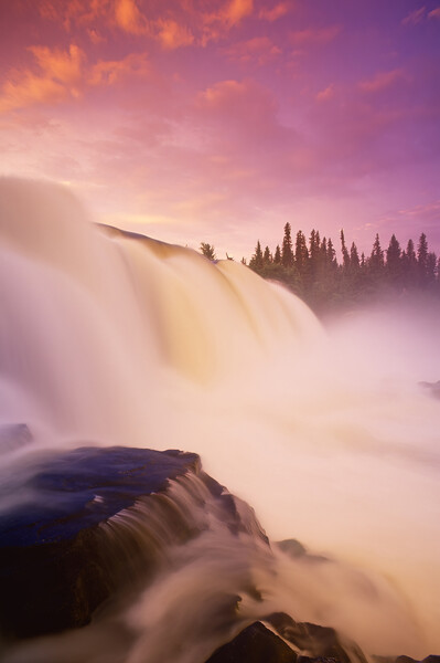 sunrise at Pisew Falls Picture Board by Dave Reede