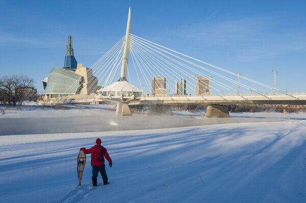 Winnipeg Skyline Picture Board by Dave Reede