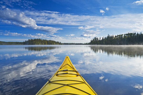kayaking on Little Deer Lake Picture Board by Dave Reede