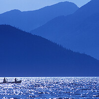 Buy canvas prints of Canoeing Among the Mountains by Dave Reede