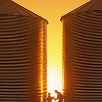 Buy canvas prints of Father and Son Farmers by Dave Reede