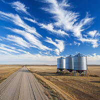 Buy canvas prints of Backroad With Bins on the Side by Dave Reede
