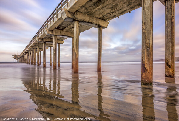 Pastel Hues At Scripps Pier Picture Board by Joseph S Giacalone