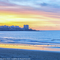 Buy canvas prints of A La Jolla Shore Beach Sunset by Joseph S Giacalone