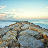 Buy canvas prints of On The Jetty - Carlsbad, California by Joseph S Giacalone