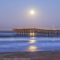 Buy canvas prints of Moonlight Shines On Crystal Pier by Joseph S Giacalone