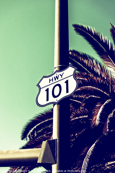 Iconic Highway 101 Sign Picture Board by Joseph S Giacalone