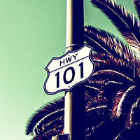 Buy canvas prints of Iconic Highway 101 Sign by Joseph S Giacalone