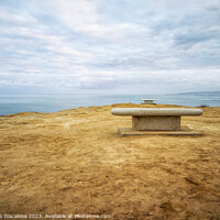 Buy canvas prints of Benches By The Sea by Joseph S Giacalone