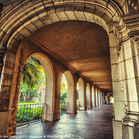 Buy canvas prints of Golden Arches - Balboa Park by Joseph S Giacalone