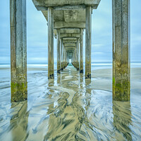 Buy canvas prints of Patterns Under The Pier by Joseph S Giacalone