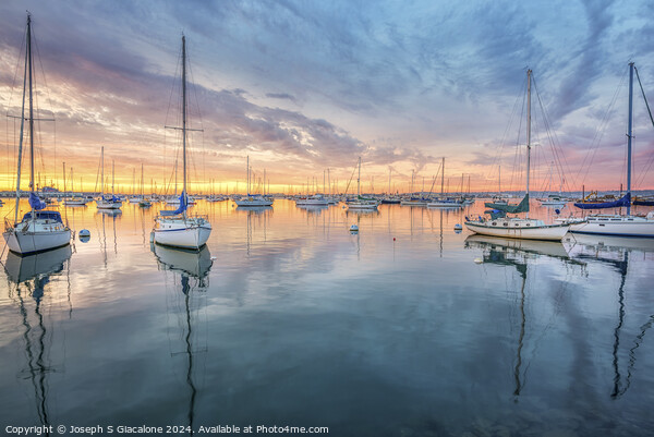 Harbor Sunset - San Diego, California Picture Board by Joseph S Giacalone