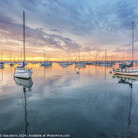 Buy canvas prints of Harbor Sunset - San Diego, California by Joseph S Giacalone