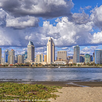 Buy canvas prints of Perfect Cloudscape Over Skyline by Joseph S Giacalone
