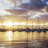 Buy canvas prints of Nautical Sunrise - San Diego Harbor by Joseph S Giacalone
