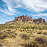 Buy canvas prints of Superstition Mountains by Joseph S Giacalone