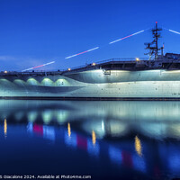 Buy canvas prints of USS Midway Lights by Joseph S Giacalone