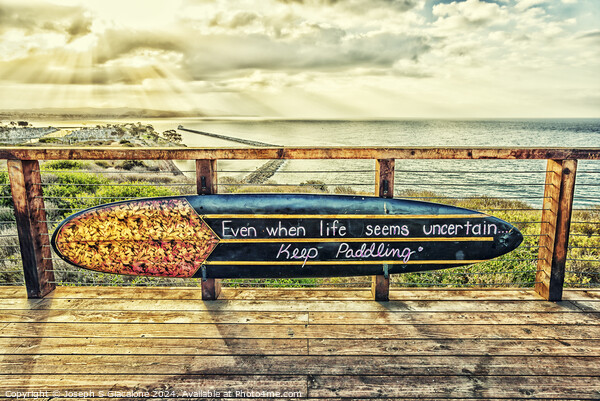 Keep Paddling Picture Board by Joseph S Giacalone