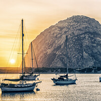 Buy canvas prints of Setting Next To Morro Rock by Joseph S Giacalone