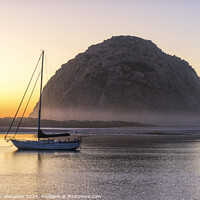Buy canvas prints of Under Morro Rock - A Sunset by Joseph S Giacalone