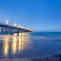 Buy canvas prints of Oceanside Pier - Bright Lights by Joseph S Giacalone