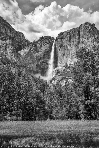 The Majestic Upper Yosemite Falls Picture Board by Joseph S Giacalone