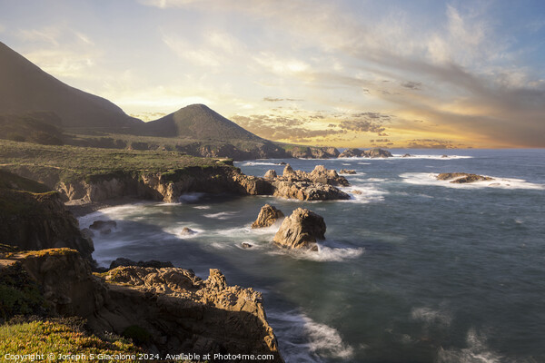Majestic Coast Sunset Picture Board by Joseph S Giacalone