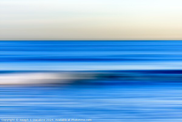 Blue Waves Coastal Abstract Picture Board by Joseph S Giacalone