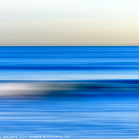 Buy canvas prints of Blue Waves Coastal Abstract by Joseph S Giacalone