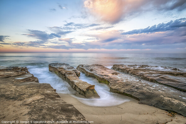 Reef Sunrise - La Jolla Coast Picture Board by Joseph S Giacalone