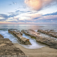 Buy canvas prints of Reef Sunrise - La Jolla Coast by Joseph S Giacalone