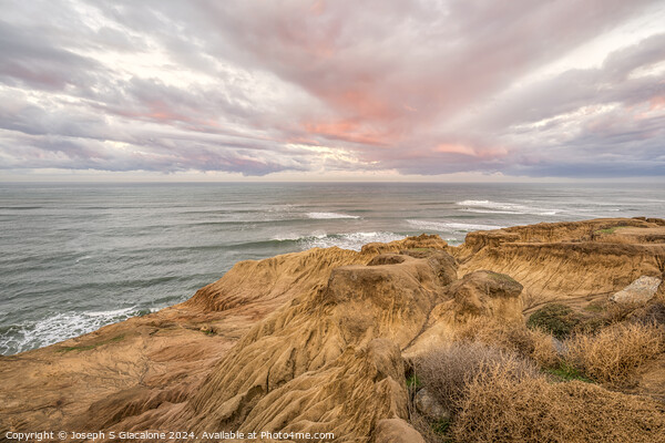 Pink Clouds Sunrise - San Diego Coast Picture Board by Joseph S Giacalone