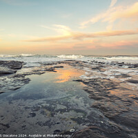Buy canvas prints of Sunrise Reflection - La Jolla Coastline by Joseph S Giacalone