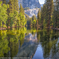 Buy canvas prints of A Merced River Calm - Yosemite Valley by Joseph S Giacalone